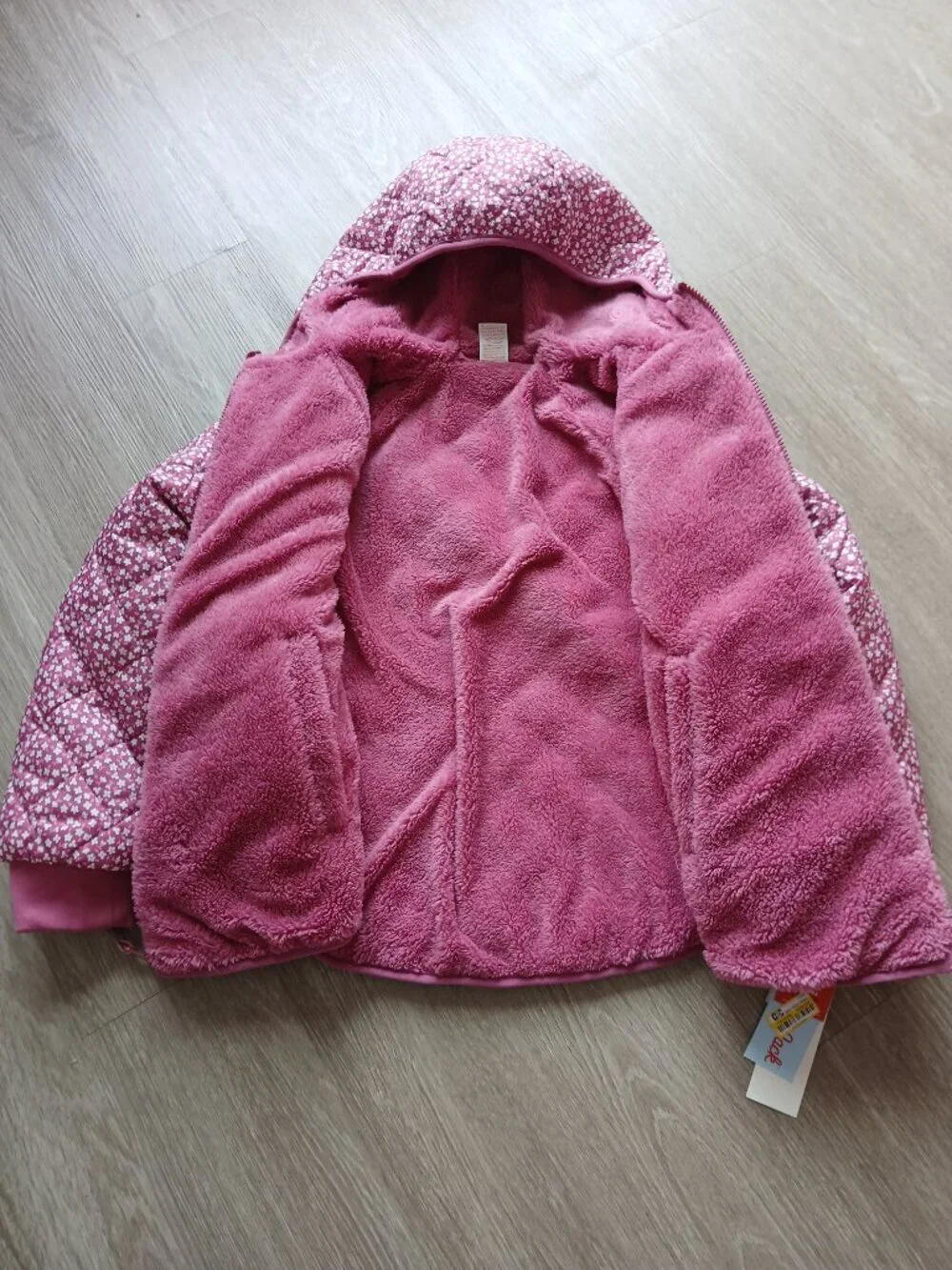NWT CAT & JACK REVERSIBLE LARGE DARK PINK FALL & SPRING JACKET